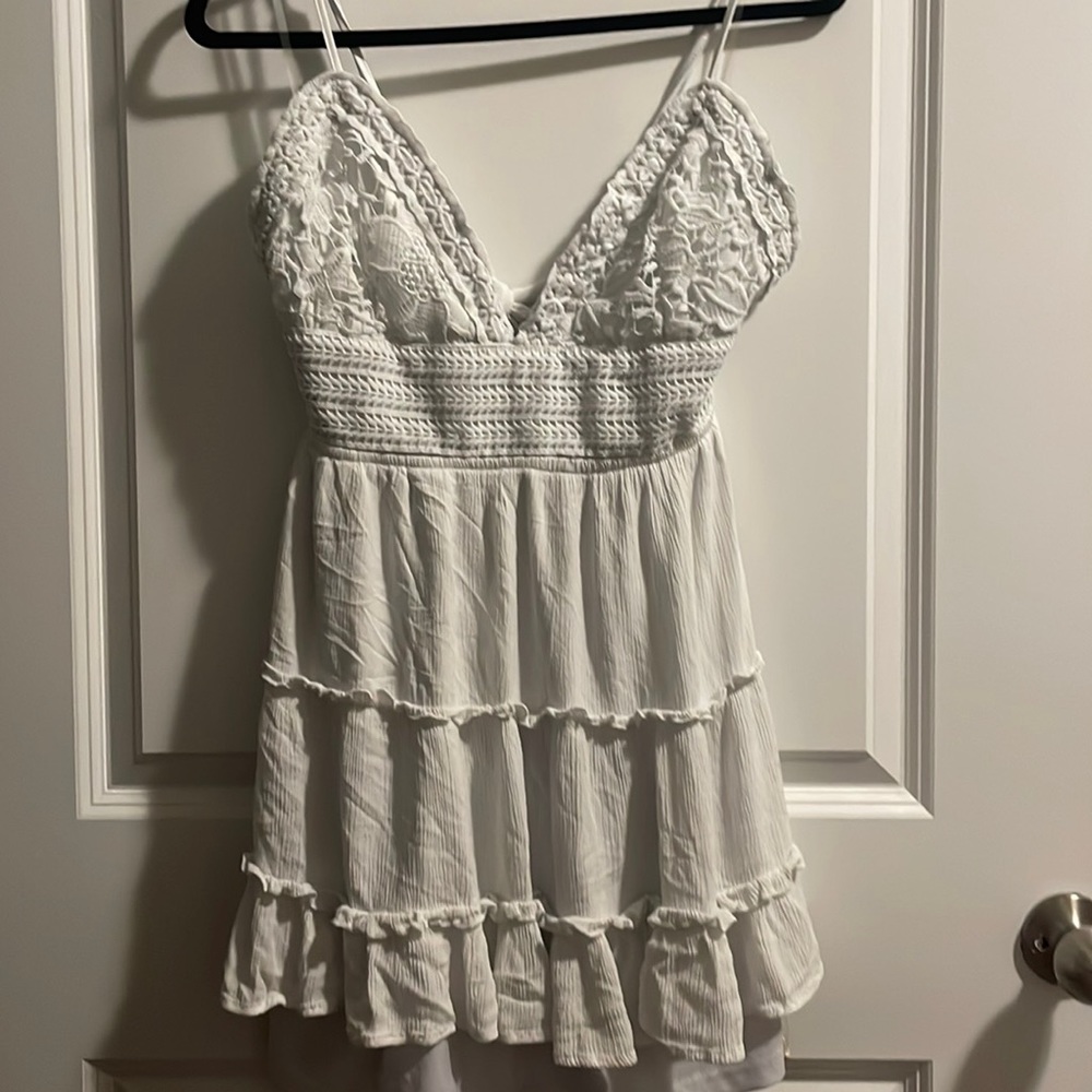 White Tie-Back Dress, J for Justify